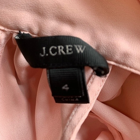 J. Crew | Pale Pink Sleeveless Neck Tie Silky Top 4 - Picture 3 of 5
